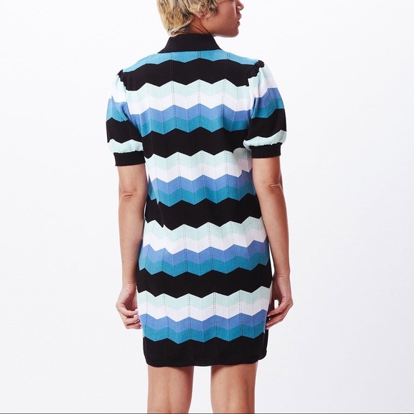 OBEY Chevron Pattern Jaquie Polo Sweater Dress - Picture 4 of 11
